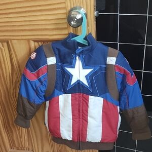 Disney Captain America Kids Jacket - Blue/Red/White/Brown